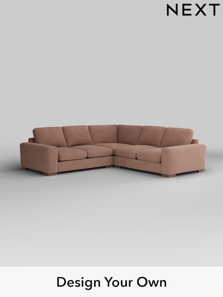 Plush Velvet Easy Clean/Mid Natural Houghton Deep Relaxed Sit (W44905) | £2,825
