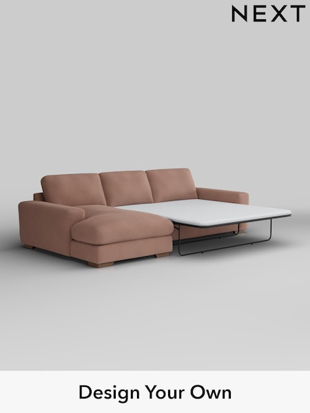 Plush Velvet Easy Clean/Mid Natural Houghton Deep Relaxed Sit (W44905) | £2,825