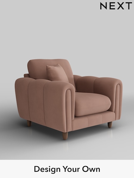 Plush Velvet Easy Clean/Mid Natural Odella (W44906) | £875