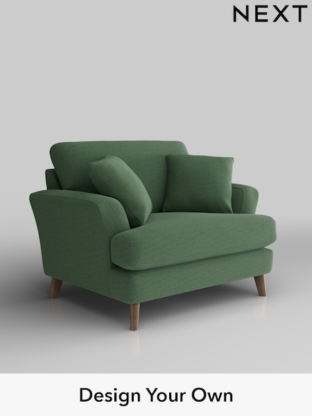 Relaxed Linen Look/Dark Green Conway Relaxed Sit (W44908) | £975