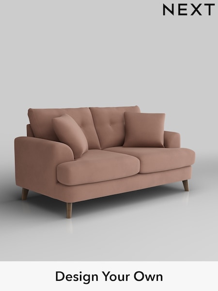 Plush Velvet Easy Clean/Mid Natural Parker Buttoned Back (W44910) | £1,325