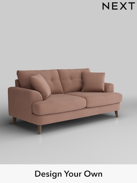 Plush Velvet Easy Clean/Mid Natural Parker Buttoned Back (W44910) | £1,425