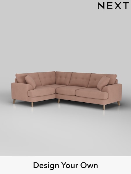 Plush Velvet Easy Clean/Mid Natural Parker Buttoned Back (W44910) | £2,375
