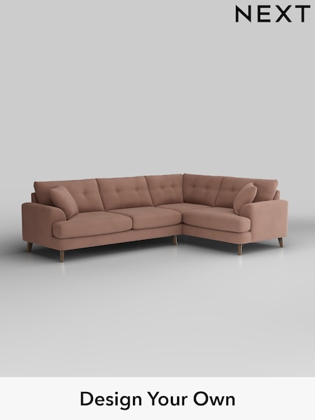 Plush Velvet Easy Clean/Mid Natural Parker Buttoned Back (W44910) | £2,475