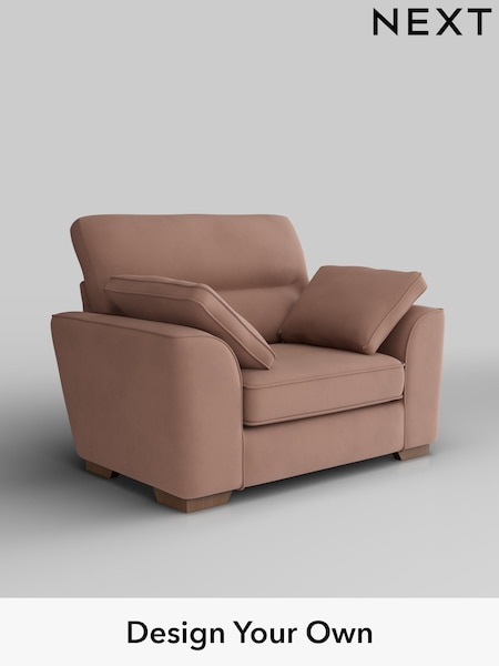 Plush Velvet Easy Clean/Mid Natural Stamford Highback (W44914) | £899