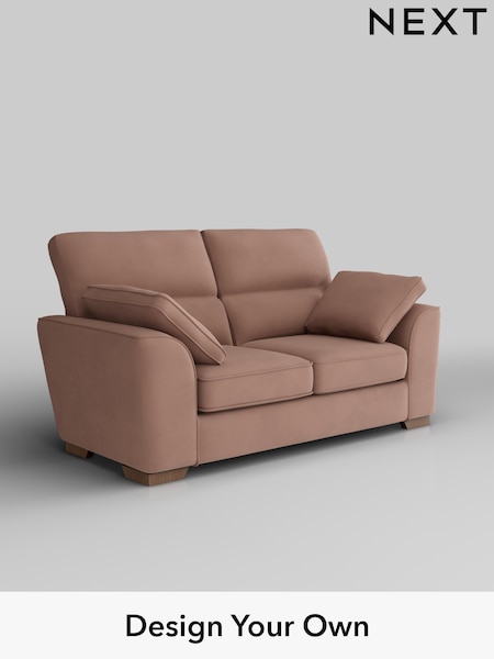 Plush Velvet Easy Clean/Mid Natural Stamford Highback (W44914) | £1,199