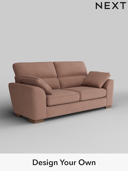 Plush Velvet Easy Clean/Mid Natural Stamford Highback (W44914) | £1,299