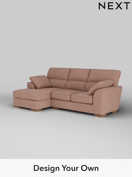 Plush Velvet Easy Clean/Mid Natural Stamford Highback (W44914) | £1,875