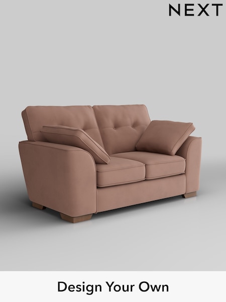 Plush Velvet Easy Clean/Mid Natural Stamford Buttoned Back (W44915) | £1,099