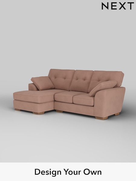 Plush Velvet Easy Clean/Mid Natural Stamford Buttoned Back (W44915) | £1,775