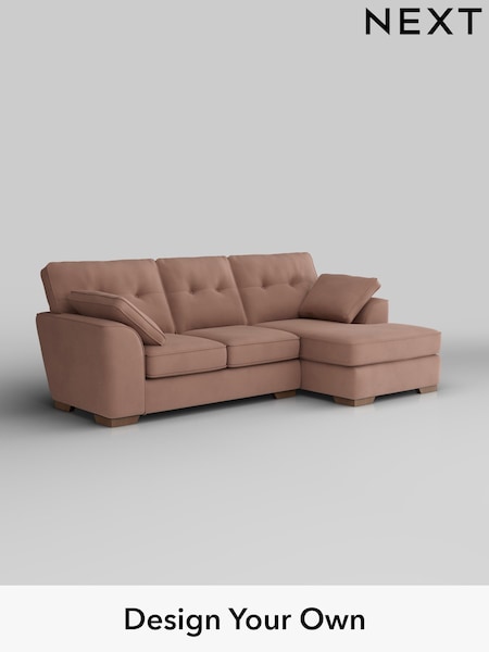 Plush Velvet Easy Clean/Mid Natural Stamford Buttoned Back (W44915) | £1,875