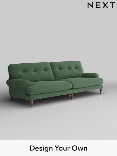 Relaxed Linen Look/Dark Green Erin Buttoned Back Deep Sit (W44917) | £1,475