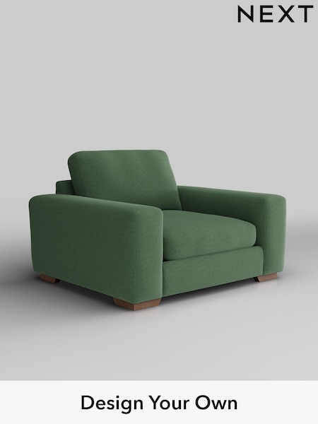 Relaxed Linen Look/Dark Green Houghton Deep Sit (W44921) | £975