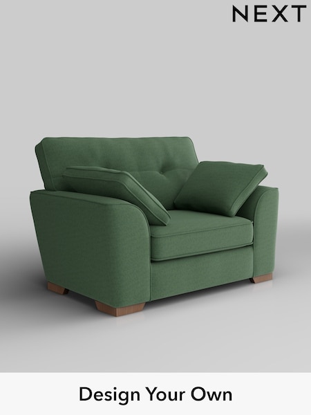 Relaxed Linen Look/Dark Green Stamford Buttoned Back (W44927) | £899