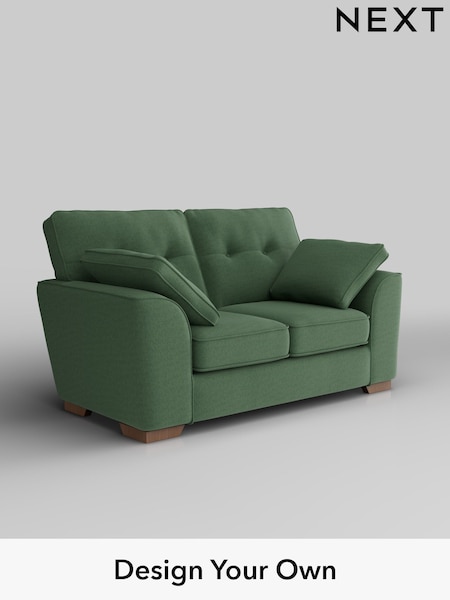 Relaxed Linen Look/Dark Green Stamford Buttoned Back (W44927) | £1,099