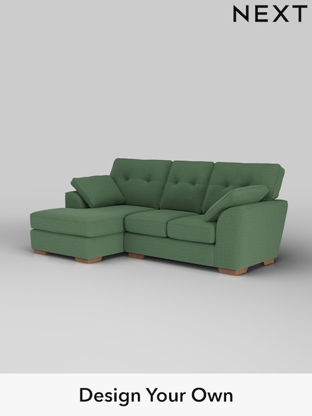 Relaxed Linen Look/Dark Green Stamford Buttoned Back (W44927) | £1,775