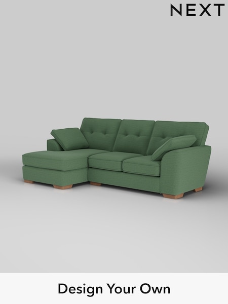 Relaxed Linen Look/Dark Green Stamford Buttoned Back (W44927) | £1,875