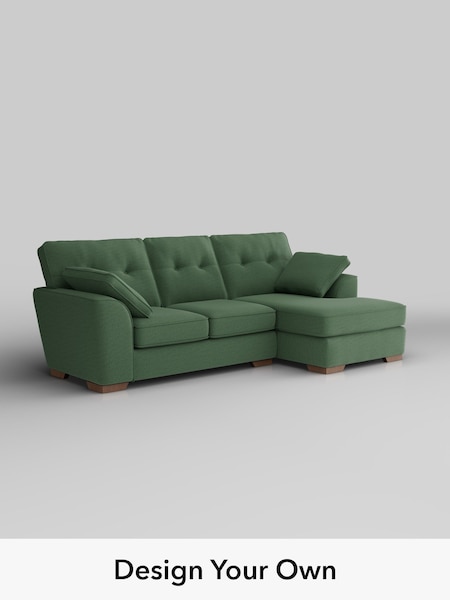 Relaxed Linen Look/Dark Green Stamford Buttoned Back (W44927) | £1,875