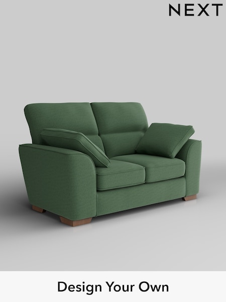Relaxed Linen Look/Dark Green Stamford Highback (W44928) | £1,099