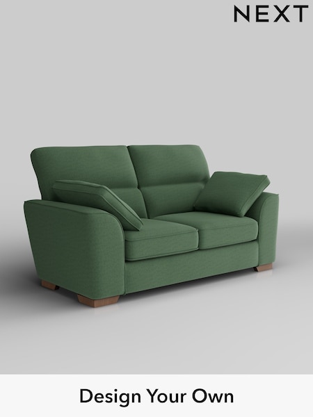 Relaxed Linen Look/Dark Green Stamford Highback (W44928) | £1,199