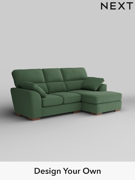 Relaxed Linen Look/Dark Green Stamford Highback (W44928) | £1,775