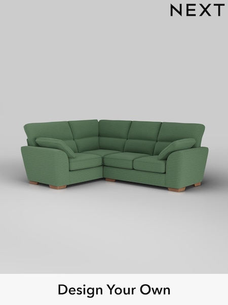 Relaxed Linen Look/Dark Green Stamford Highback (W44928) | £2,150