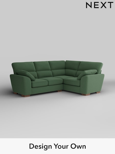 Relaxed Linen Look/Dark Green Stamford Highback (W44928) | £2,150