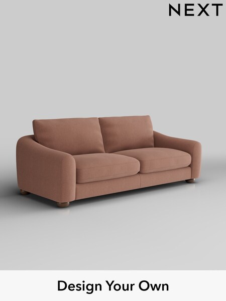 Relaxed Linen Look/Light Rust Brown Arches (W44936) | £1,325