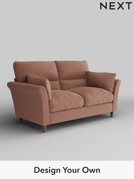 Relaxed Linen Look/Light Rust Brown Hartley Highback Relaxed Sit (W44938) | £1,225
