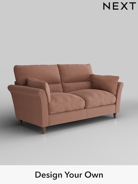 Relaxed Linen Look/Light Rust Brown Hartley Highback Relaxed Sit (W44938) | £1,325
