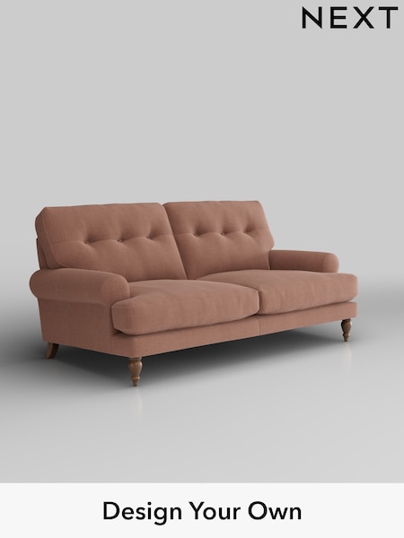 Relaxed Linen Look/Light Rust Brown Erin Buttoned Back Deep Sit (W44939) | £1,275