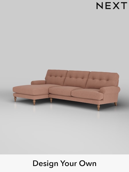 Relaxed Linen Look/Light Rust Brown Erin Buttoned Back Deep Sit (W44939) | £1,975
