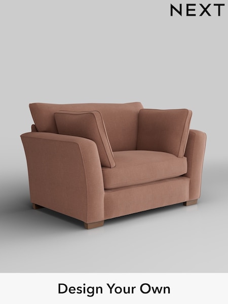 Relaxed Linen Look/Light Rust Brown Heath Highback (W44940) | £850