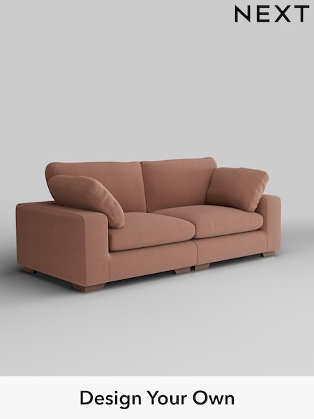 Relaxed Linen Look/Light Rust Brown N Premium The Snuggle Grand (W44942) | £1,899