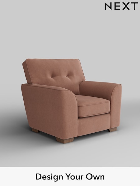 Relaxed Linen Look/Light Rust Brown Stamford Buttoned Back (W44943) | £799