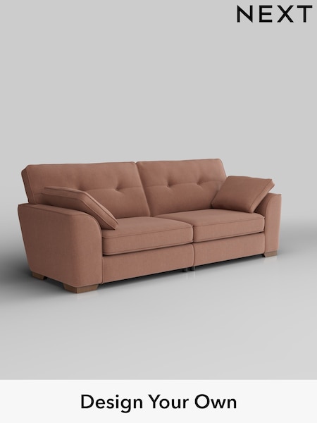 Relaxed Linen Look/Light Rust Brown Stamford Buttoned Back (W44943) | £1,399