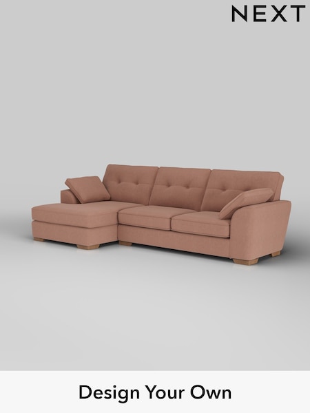 Relaxed Linen Look/Light Rust Brown Stamford Buttoned Back (W44943) | £2,025