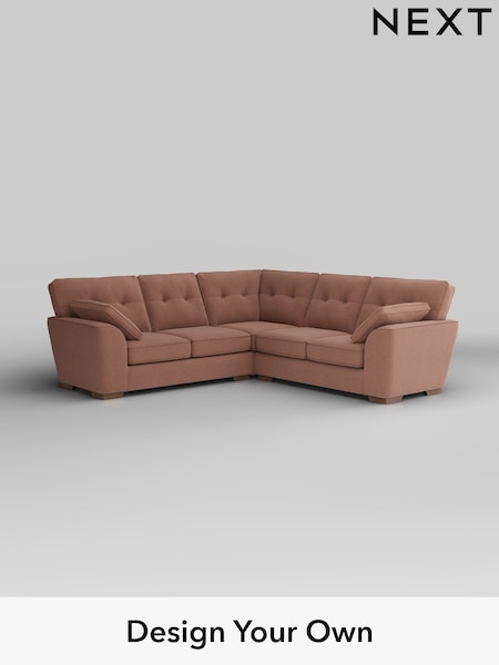 Relaxed Linen Look/Light Rust Brown Stamford Buttoned Back (W44943) | £2,425