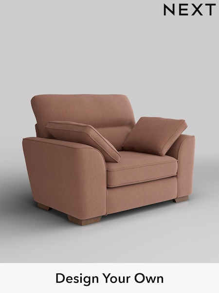 Relaxed Linen Look/Light Rust Brown Stamford Highback (W44948) | £899