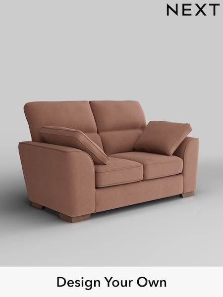 Relaxed Linen Look/Light Rust Brown Stamford Highback (W44948) | £1,099