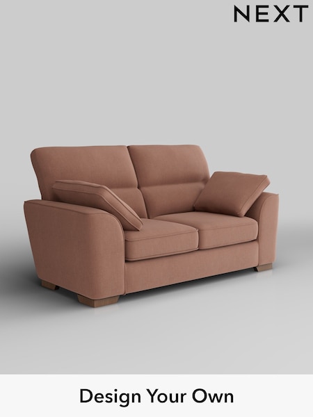 Relaxed Linen Look/Light Rust Brown Stamford Highback (W44948) | £1,199