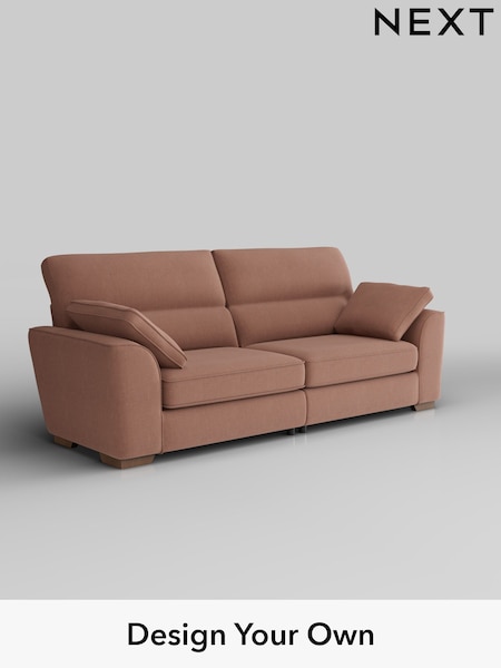 Relaxed Linen Look/Light Rust Brown Stamford Highback (W44948) | £1,399