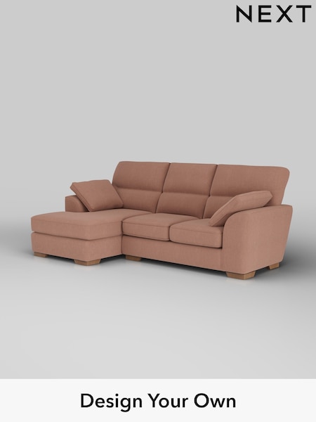 Relaxed Linen Look/Light Rust Brown Stamford Highback (W44948) | £1,875