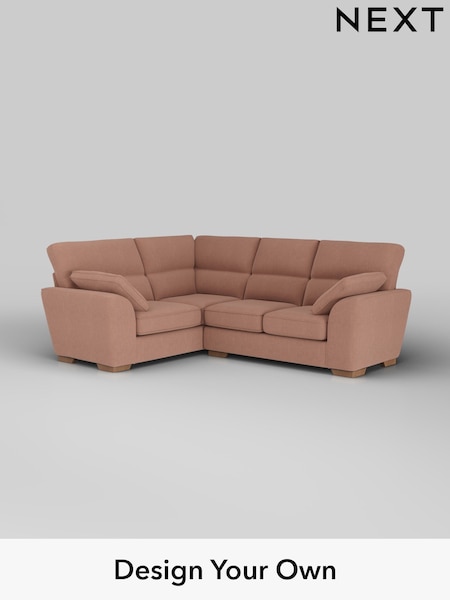 Relaxed Linen Look/Light Rust Brown Stamford Highback (W44948) | £2,150