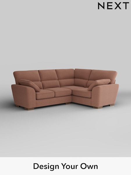 Relaxed Linen Look/Light Rust Brown Stamford Highback (W44948) | £2,150