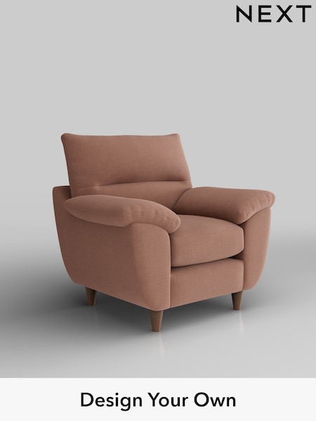 Relaxed Linen Look/Light Rust Brown Elliot Highback (W44949) | £675