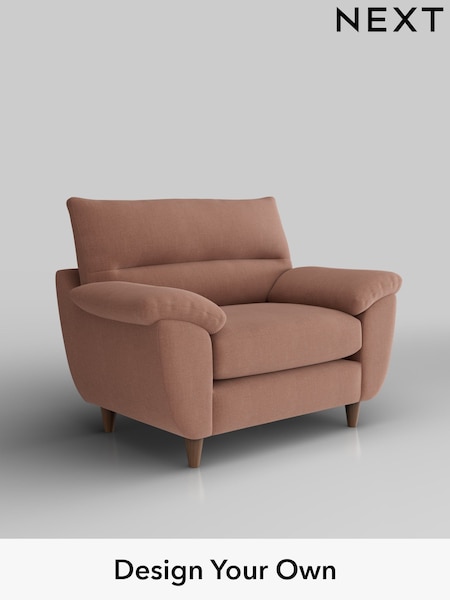 Relaxed Linen Look/Light Rust Brown Elliot Highback (W44949) | £775
