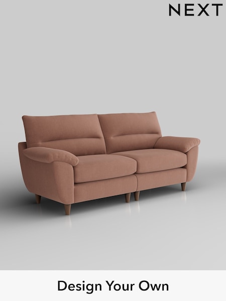 Relaxed Linen Look/Light Rust Brown Elliot Highback (W44949) | £1,275