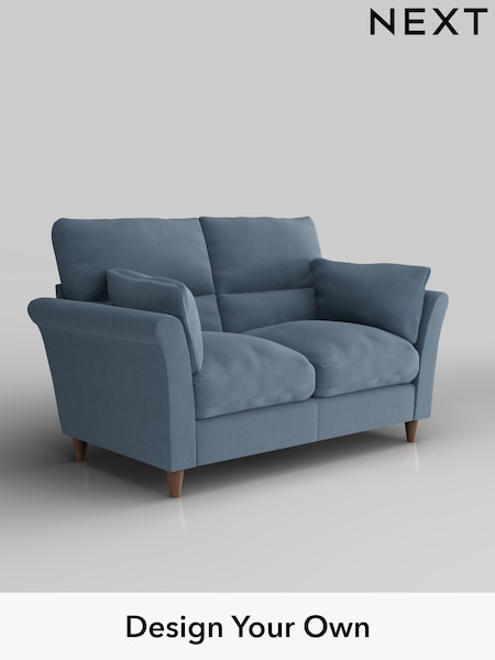 Relaxed Linen Look/Mid Blue Hartley Highback Relaxed Sit (W44950) | £1,125