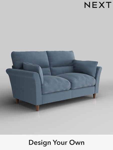 Relaxed Linen Look/Mid Blue Hartley Highback Relaxed Sit (W44950) | £1,225